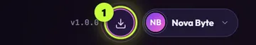 The round update button (1) in the top bar, next to your channel name